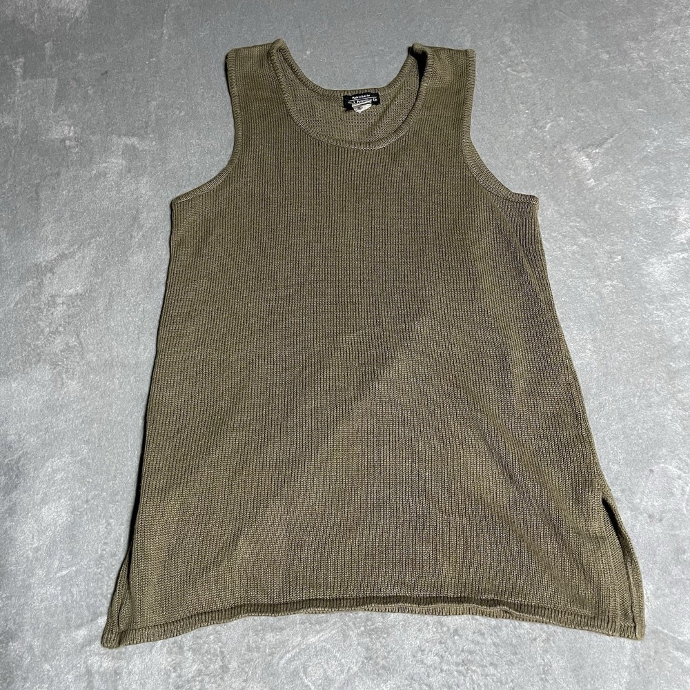 The J Peterman Company Sweater Top Womens Large Linen Blend Tunic Lagenlook